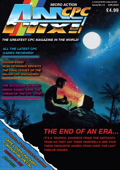 The cover of Amtix issue number 12, in which this program appeared