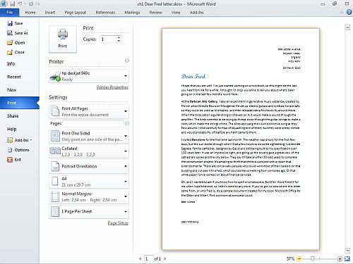 screenshot from Microsoft Office for the Older and Wiser
